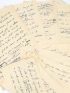 CELINE : 34 Feuillets autographes signés - Ensemble de manuscrits de travail pour les Entretiens avec le Professeur Y - Signed book, First edition - Edition-Originale.com