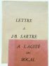 CELINE : Lettre à J.B. Sartre ou A l'agité du bocal - précieux exemplaire d'auteur signé par Louis-Ferdinand Céline - Signed book, First edition - Edition-Originale.com