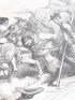 Cervantès, Don Quichotte,Don Quichotte qui s'était déjà jeté à genoux au côté de Sancho. Gravure originale sur bois debout. Tome 2, ch.10 - Edition Originale - Edition-Originale.com