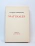 CHARDONNE : Matinales - Signed book, First edition - Edition-Originale.com