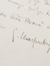 CHARPENTIER : Lettre autographe datée et signée à propos d'une solennité musicale devant être jouée après l'inauguration d'un monument consacré à Ludwig van Beethoven - Autographe, Edition Originale - Edition-Originale.com