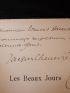 CHENEVIERE : Les beaux jours - Signed book, First edition - Edition-Originale.com