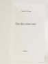 CHENG : Qui dira notre nuit - Libro autografato, Prima edizione - Edition-Originale.com
