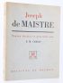 CIORAN : Joseph de Maistre, textes choisis et présentés par E.M. Cioran - Signiert, Erste Ausgabe - Edition-Originale.com
