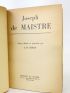 CIORAN : Joseph de Maistre, textes choisis et présentés par E.M. Cioran - Libro autografato, Prima edizione - Edition-Originale.com