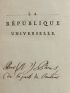 CLOOTS : La République universelle ou adresse aux tyrannicides  - Autographe, Edition Originale - Edition-Originale.com