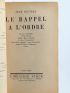 COCTEAU : Le rappel à l'ordre - Signiert, Erste Ausgabe - Edition-Originale.com