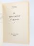 COCTEAU : Le testament d'Orphée - First edition - Edition-Originale.com