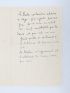 COCTEAU : Lettre autographe adressée à son grand amour Jean Marais : 