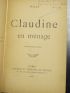 COLETTE : Claudine en ménage - Autographe - Edition-Originale.com