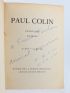 COLIN : Dessins, peintures de Paul Colin 13 Avril - 25 mai 1951 - Signed book, First edition - Edition-Originale.com