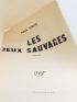 COLIN : Les jeux sauvages - Prima edizione - Edition-Originale.com