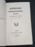 COLLECTIF : Annales romantiques - Recueil de morceaux choisis de littérature contemporaine - First edition - Edition-Originale.com