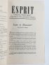 COLLECTIF : Esprit N°1 de la 19ème année - Erste Ausgabe - Edition-Originale.com