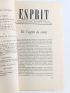 COLLECTIF : Esprit N°11 de la 17ème année - Prima edizione - Edition-Originale.com