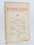 COLLECTIF : Fontaine, revue Mensuelle de la poésie et des lettres française N°14 de la 3ème année - First edition - Edition-Originale.com