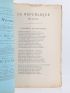 COLLECTIF : La République des Lettres. Deuxième Série. Quatrième Livraison. 30 juillet 1876 - First edition - Edition-Originale.com