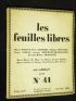 COLLECTIF : Les feuilles libres N°41 - First edition - Edition-Originale.com