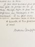 COMPAGNON : Lettre autographe signée adressée à Georges Raillard - Libro autografato, Prima edizione - Edition-Originale.com