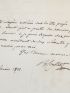 CONSTANT : Lettre autographe signée et datée adressée à son banquier Léon Joseph Leconte - Autographe, Edition Originale - Edition-Originale.com