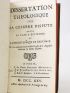 CORGNE : Dissertation théologique sur la célèbre dispute entre le Pape S. Estienne et S. Cyprien Evêque de Carthage où l'on explique la véritable pensée de S. Augustin touchant la même dispute - Edition-Originale.com