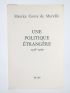 COUVE DE MURVILLE : Une Politique étrangère 1958-1969 - Edition Originale - Edition-Originale.com