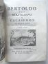CROCE : Bertoldo con Bertoldino et Cacasenno - Edition-Originale.com