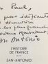 DARD, dit SAN ANTONIO : L'Histoire de France vue par San Antonio - Signed book, First edition - Edition-Originale.com