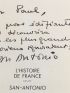 DARD, dit SAN ANTONIO : L'Histoire de France vue par San Antonio - Libro autografato, Prima edizione - Edition-Originale.com