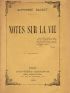 DAUDET : Notes sur la vie - First edition - Edition-Originale.com