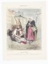 DAUMIER : Lithographie originale en couleurs - Bohêmiens de Paris- 