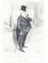 DAUMIER : Lithographie originale en noir et blanc - Bohémiens de Paris - 