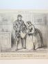 DAUMIER : Lithographie originale en noir et blanc - Croquis de chasse - 