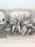 DAUMIER : Lithographie originale en noir et blanc - Emotions de chasse - 