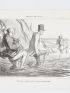 DAUMIER : Lithographie originale en noir et blanc - Emotions de voyage  - 