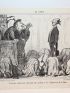 DAUMIER : Lithographie originale en noir et blanc - En Chine - 