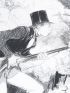 DAUMIER : Lithographie originale en noir et blanc - La chasse - 