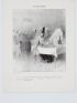 DAUMIER : Lithographie originale en noir et blanc - Les bas bleus - 