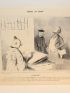 DAUMIER : Lithographie originale en noir et blanc - Voyage en Chine - 