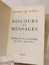 DE GAULLE : Discours et messages - Prima edizione - Edition-Originale.com