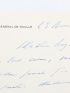 DE GAULLE : Lettre autographe datée et signée adressée à sa cuisinière Augustine Bastide la remerciant pour ses souhaits d'anniversaire - Autographe, Edition Originale - Edition-Originale.com