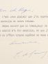 DE GAULLE : Lettre dactylographiée, datée, signée du Général de Gaulle au commandant Roque  - Signiert, Erste Ausgabe - Edition-Originale.com