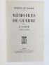 DE GAULLE : Mémoires de guerre  - Signiert, Erste Ausgabe - Edition-Originale.com