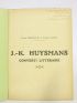 DEFFOUX : J.K. Huysmans converti littéraire - Autographe, Edition Originale - Edition-Originale.com