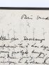 DEGAS : Lettre autographe signée d'Edgar Degas adressée à Charles Deschamps - Signed book, First edition - Edition-Originale.com