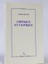 DELEUZE : Critique et clinique - Prima edizione - Edition-Originale.com