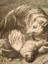 La Fontaine, fables, Le fermier, le chien et le renard. Gravure originale à l'Eau Forte sur papier Vergé - Prima edizione - Edition-Originale.com