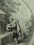 La Fontaine, fables, Le paysan du Danube. Gravure originale à l'Eau Forte sur papier Vergé - Edition Originale - Edition-Originale.com