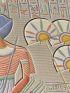 DESCRIPTION DE L'EGYPTE.  Thèbes. Medynet-Abou. Bas-relief colorié, sculpté dans la galerie sud du péristyle du palais. (ANTIQUITES, volume II, planche 12) - Edition Originale - Edition-Originale.com