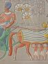 DESCRIPTION DE L'EGYPTE.  Thèbes. Medynet-Abou. Bas-relief colorié, sculpté dans la galerie sud du péristyle du palais. (ANTIQUITES, volume II, planche 12) - First edition - Edition-Originale.com